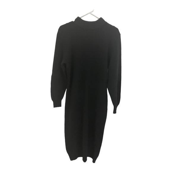 Raoul womens lambs wool and angora blend dress.midi size medium black - Picture 7 of 8